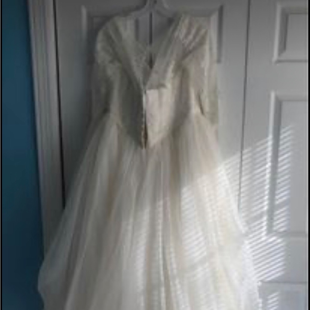 David’s Bridal wedding dress, veil, aline slip, and tiara. All are brand new.